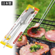 日本进口不锈钢食品夹韩式 烤肉牛排面包家用厨房料理食物分餐夹子