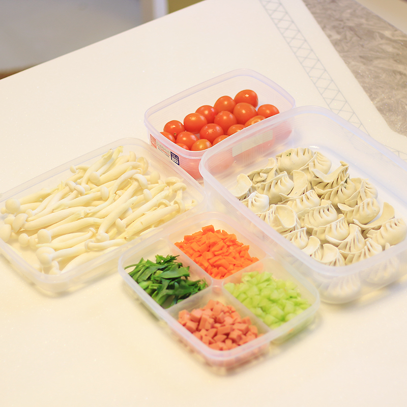 冰箱收纳盒饺子盒水果蔬菜整理盒日本进口家用食品冷藏收纳保鲜盒(用3元券)
