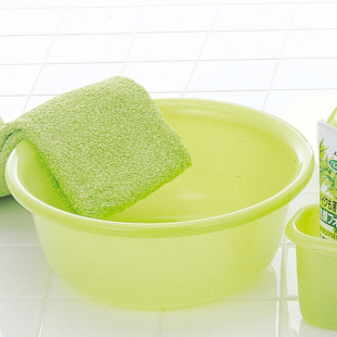 日本进口Leaf脸盆塑料盆圆形洗衣盆洗手盆洗脚盆婚庆脸盆洗菜盆