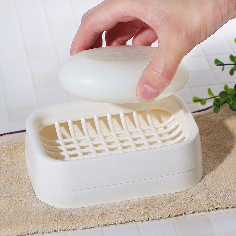 日本进口双层香皂盒沥水肥皂盒创意手工皂盒浴室时尚皂盘皂碟皂架