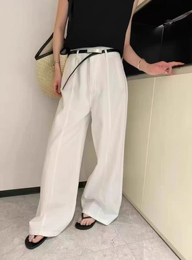 WUZHINVHAI物质女孩85529韩版高腰宽松显瘦天丝休闲阔腿裤女