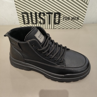 大东加绒马丁靴男鞋2025年冬季新款加绒男士舒适软底男靴子6068