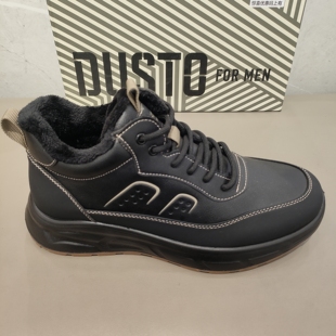 大东加绒男鞋2025年冬季新款加棉平底舒适软底男士休闲鞋6659