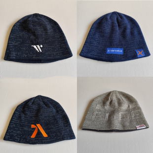 外贸原单尾货秋冬男女潮流时尚 针织帽反光毛线瓜皮帽 出游休闲新款