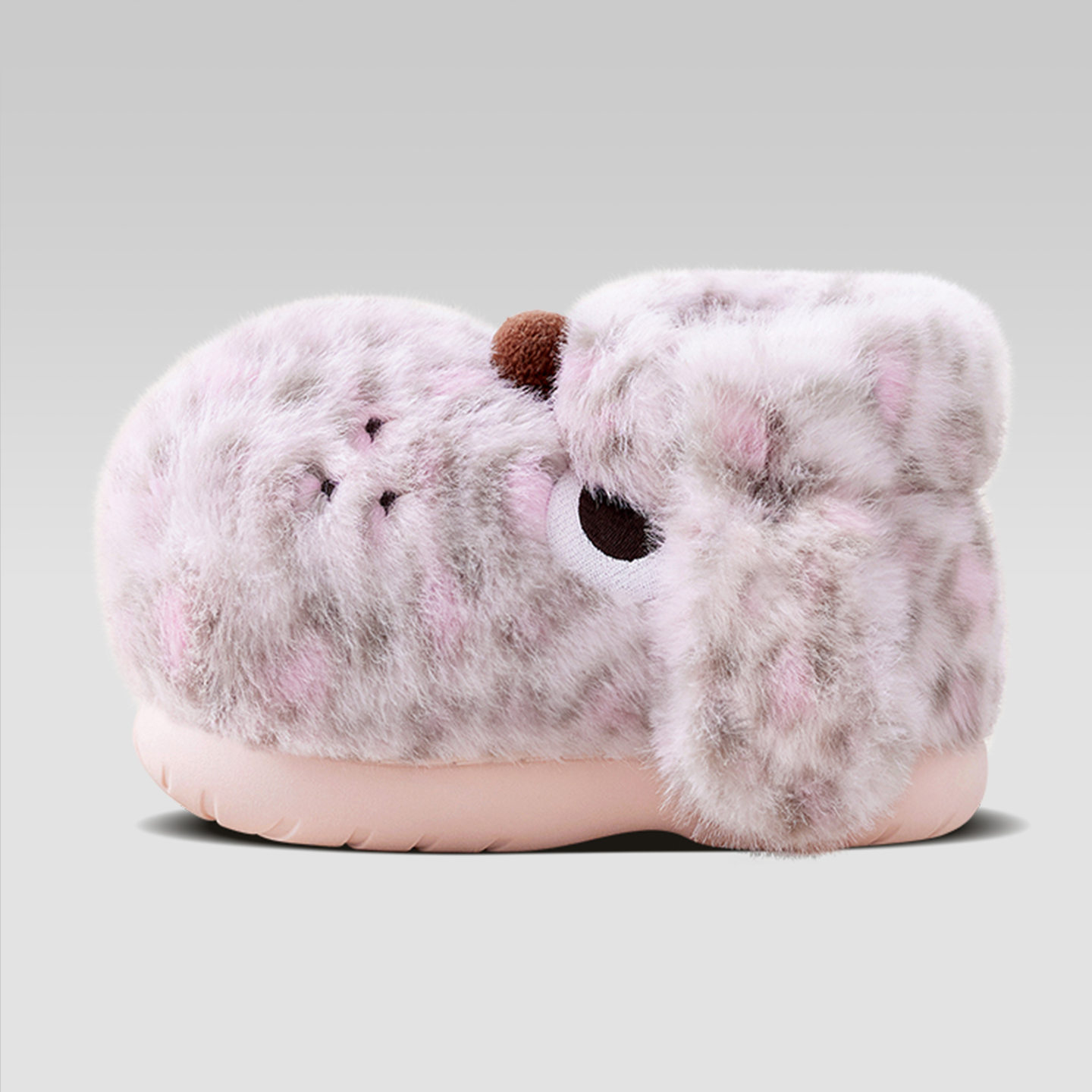 斑点小狗毛绒加厚亲子款保暖棉靴