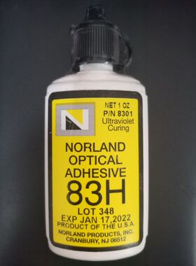 Norland83H紫外线或热量固化粘合剂NOA83H可粘接不透明材料UV胶水