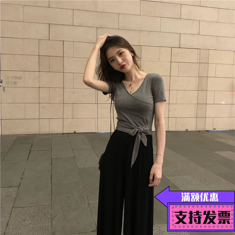 东方舞古典舞蹈训练瑜伽服春季女健身衣舞蹈服练功服短袖套装夏季