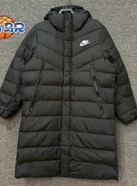 长款Nike耐克男子保暖防风休闲运动连帽羽绒服外套IB2963-010 100