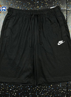 小马兄NIKE耐克男子透气字母松紧休闲运动针织短裤BV2773-010-063