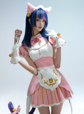 现货守望先锋雾子究极皮肤粉萌猫咖cos服