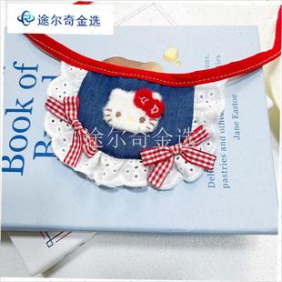 小猫咪围兜宠物口水n巾狗围脖马尔济斯玩偶装扮手工制作大型犬围