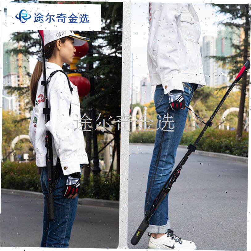 路亚竿保护套稍尖一体背绑束带袋后堵便携钓鱼S杆收X纳包多功能