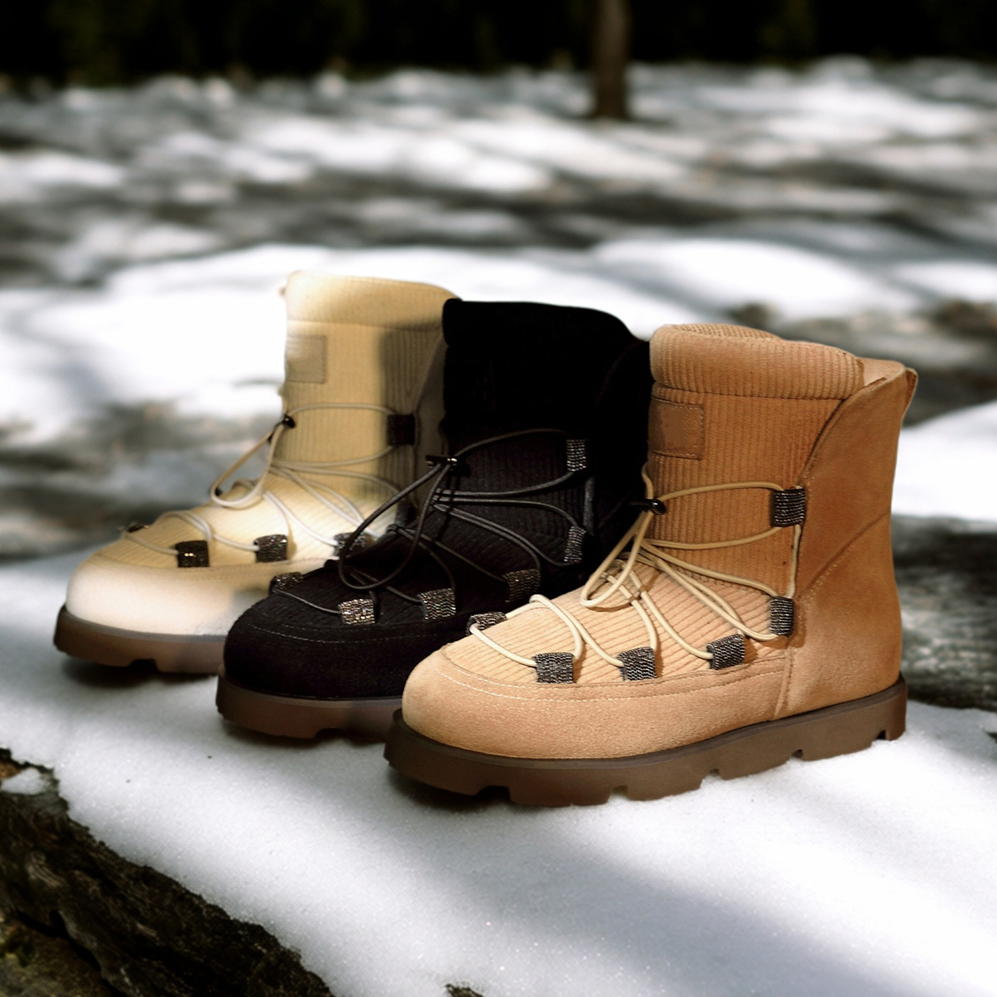 冬季新款羊羔毛羊皮毛一体雪地靴