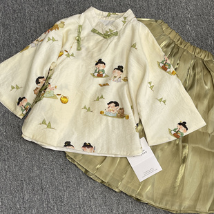 品牌古風紗裙兩件套默認微瑕女童連衣裙 不退換好質(zhì)量虧米清