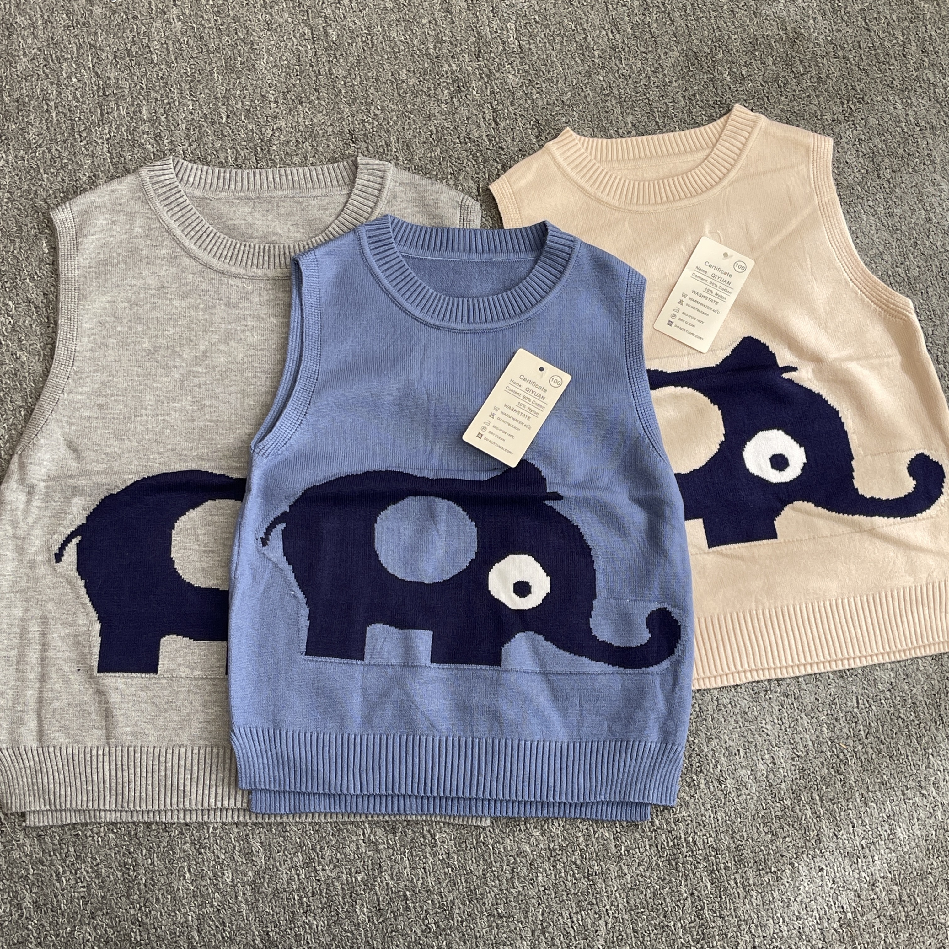 【不退换】棉柔针织背心100-140码儿童针织马甲背心毛衣背心马甲