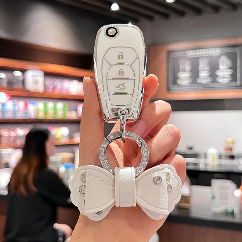 适用雪佛兰科鲁泽钥匙套迈锐宝科鲁兹探界者xl创酷汽车匙包扣女男