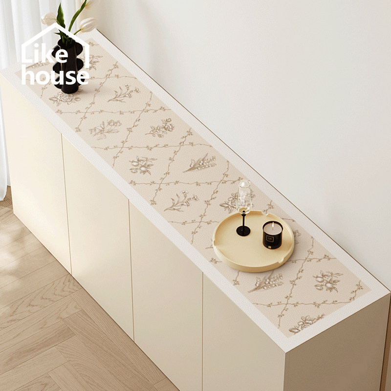 法式菱格纹电视柜皮革桌垫茶几盖布鞋柜长条餐桌垫防水防油斗柜垫,居家布艺,桌旗,淘宝优惠券,粉丝福利购,淘宝优惠卷