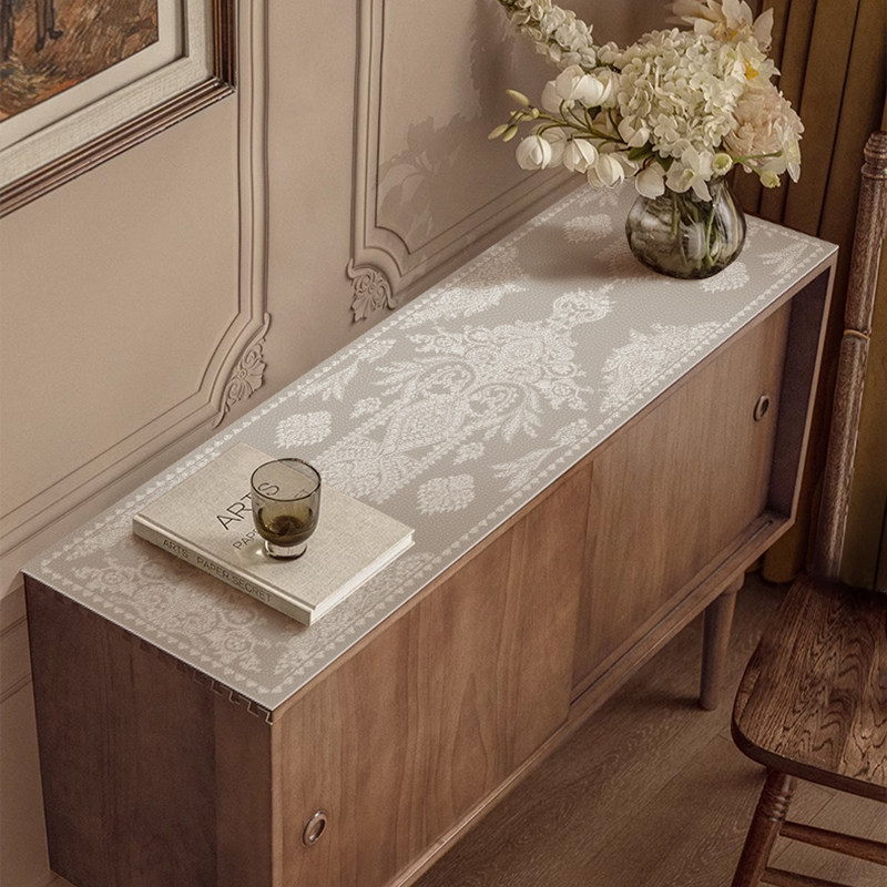 法式蕾丝风克莉丝皮革电视柜桌垫边柜垫防水防油鞋柜餐桌垫茶几垫,居家布艺,桌布,淘宝优惠券,粉丝福利购,淘宝优惠卷