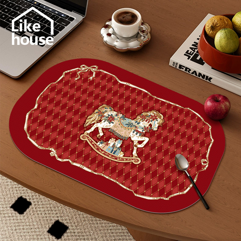 赞屋皮革餐桌垫防水防油