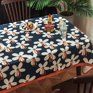 美式 桌布布艺棉麻桌布防水餐桌布长方形家用桌布圆桌茶几桌布防烫