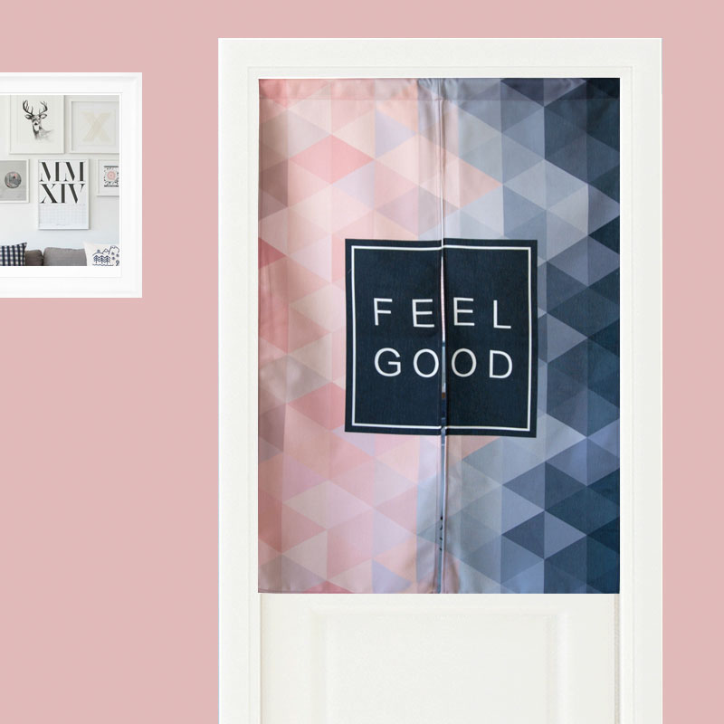 北欧门帘几何麋鹿门帘布艺隔断帘风水帘玄关卧室门帘布艺装饰门帘