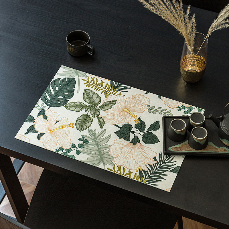 轻奢美式高档皮革餐垫防水防油免洗餐垫隔热垫餐桌碗垫茶几杯垫子,居家布艺,餐垫,淘宝优惠券,粉丝福利购,淘宝优惠卷