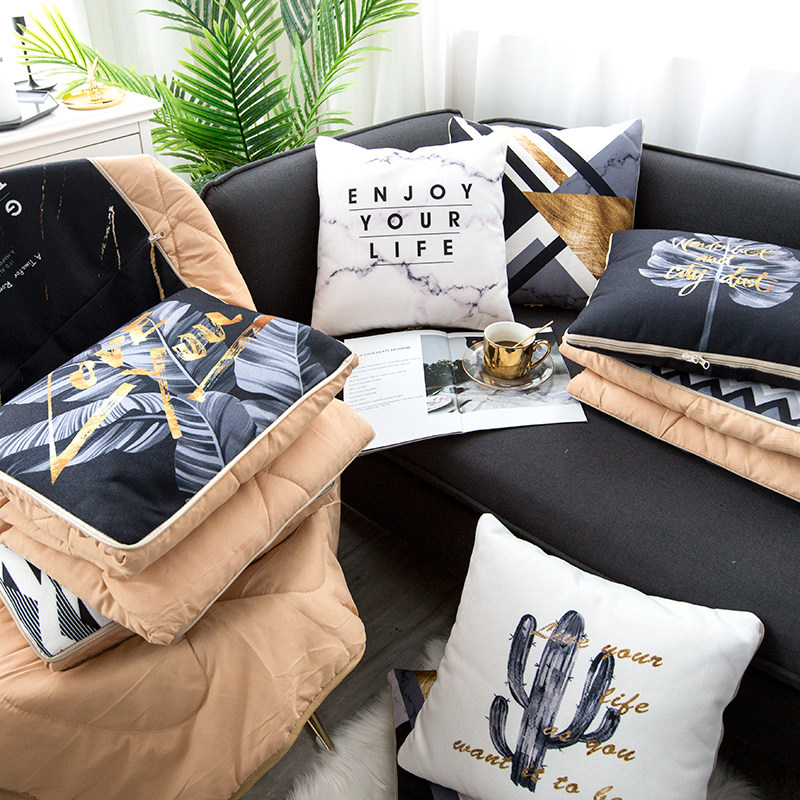 ins抱枕被套两用抱枕被多功能三合一办公室抱枕被汽车抱枕被定制