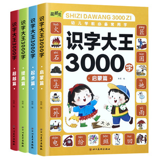 （幼儿园学前常用认字书3-6岁儿童识字大王3000字幼小衔接入学准备）