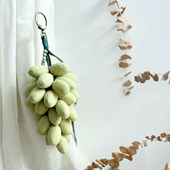 原创布艺青提葡萄手工香包DIY材料包挂件钥匙扣随身车载送礼家居