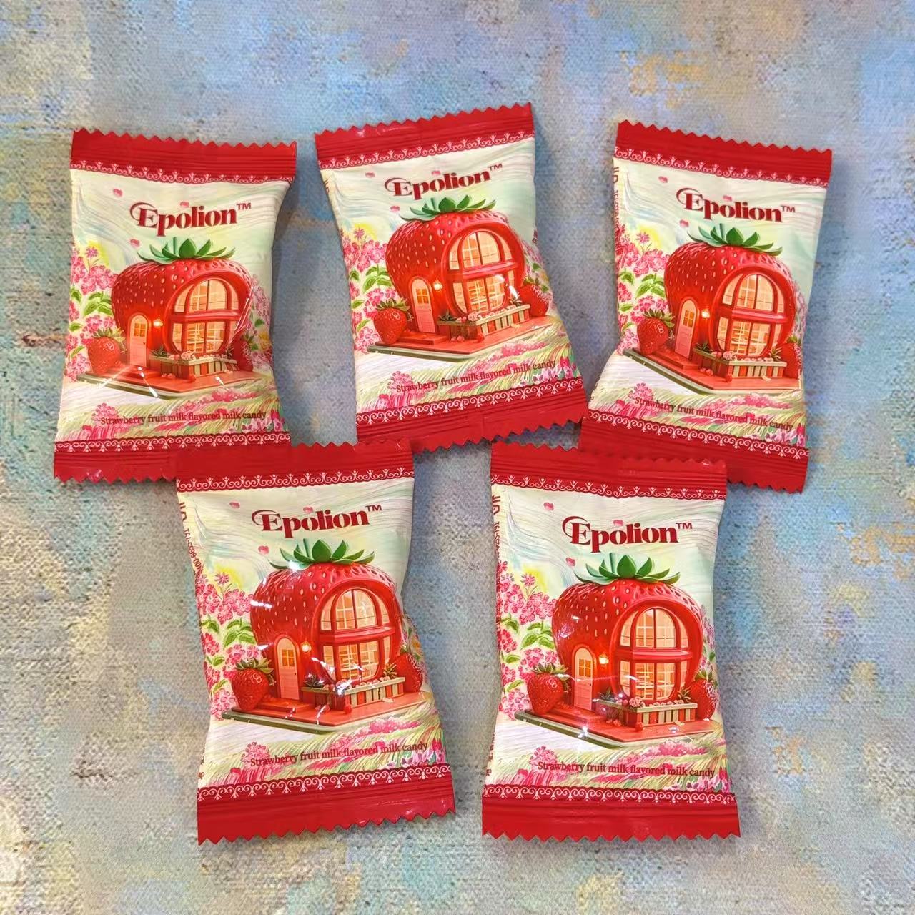草莓牛奶的完美复刻 伊妙草莓夹心奶糖招待小零食休闲婚庆喜糖