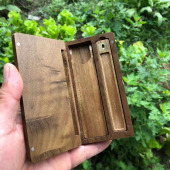 金丝楠阴沉木老料两用香盒木质出差旅游礼品线香香盒随身便携香炉