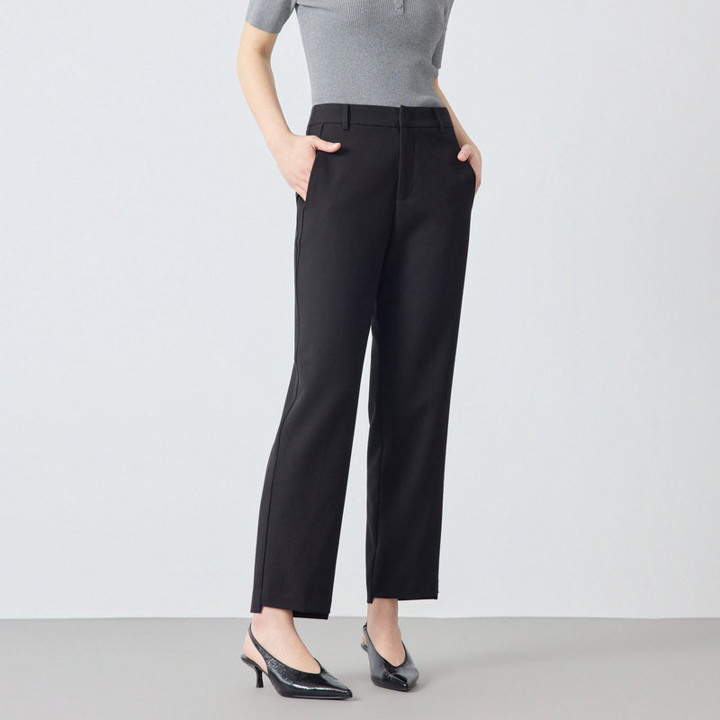 墨麦客女装气质通勤女士西装裤2026春季新款垂感九分烟管裤10191.