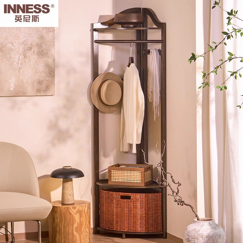 热销款全实木转角衣帽架