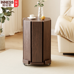 英尼斯实木凳子家用可叠放板凳收纳圆凳八角叠叠凳餐厅客人备用凳