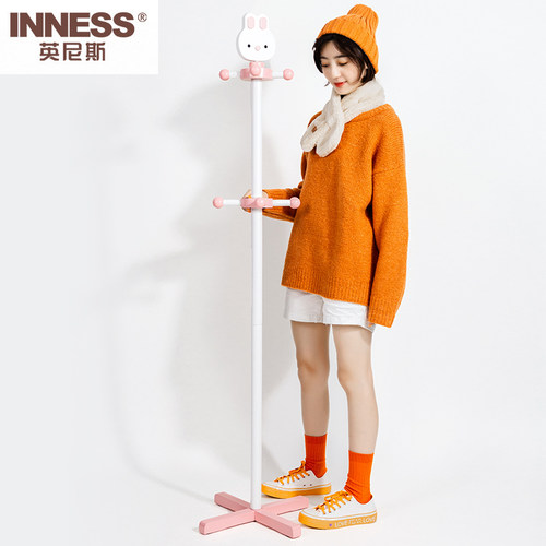 实木儿童衣帽架落地现代可爱小孩