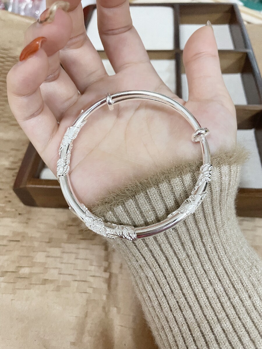 PURE SILVER 9999  BRACELET NATIONAL STYLE NICHE TEMPERAMENT AROUND FILIGREE BUTTERFLY BRACELET GIRLS DAY VALENTINES DAY GIFT