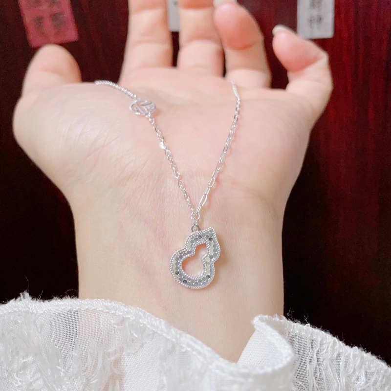 足银999福字葫芦项链女