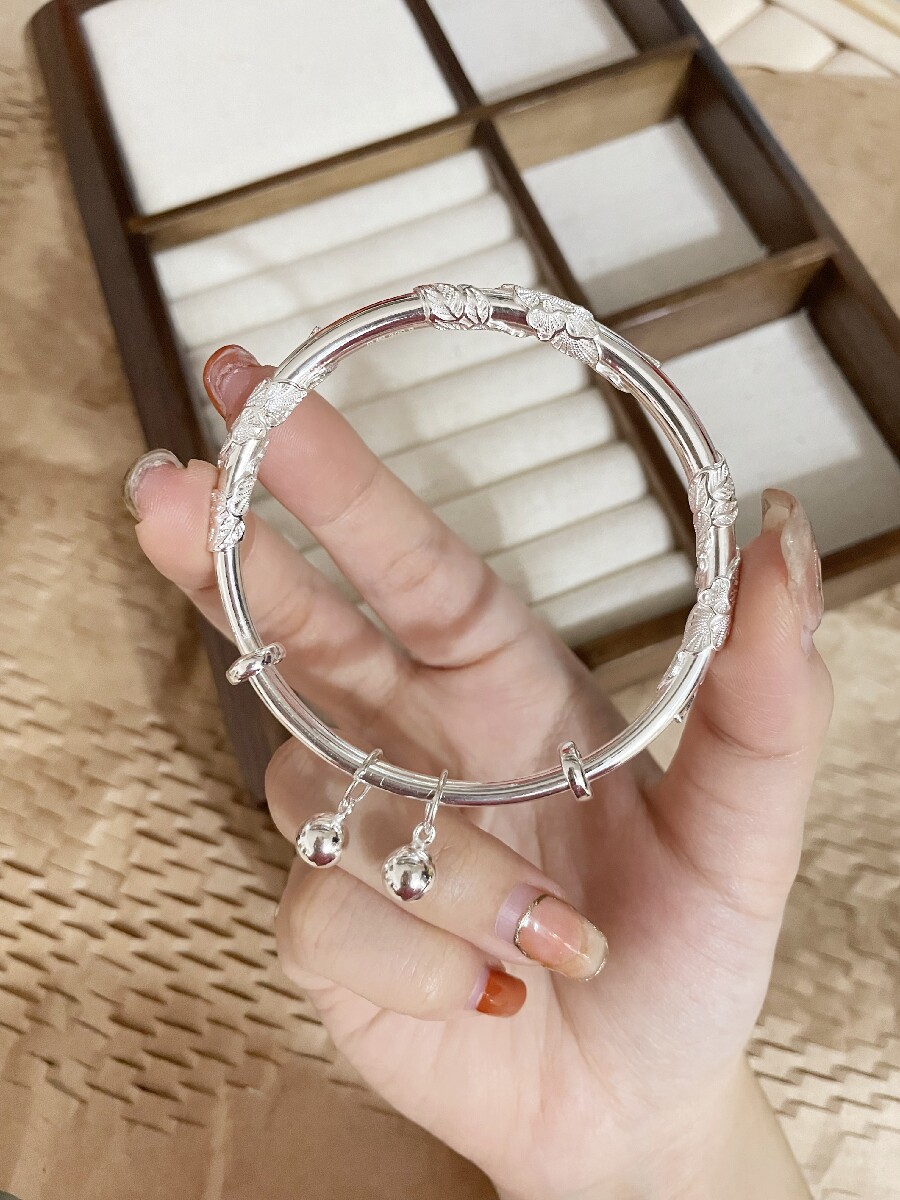 PURE SILVER 9999  BRACELET NATIONAL STYLE NICHE TEMPERAMENT AROUND FILIGREE BUTTERFLY BRACELET GIRLS DAY VALENTINES DAY GIFT