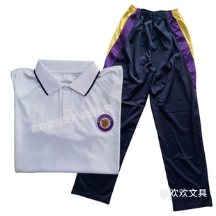 潮阳启声国际学校校服启声夏季 针织棉校服男女校服透气舒适 短袖