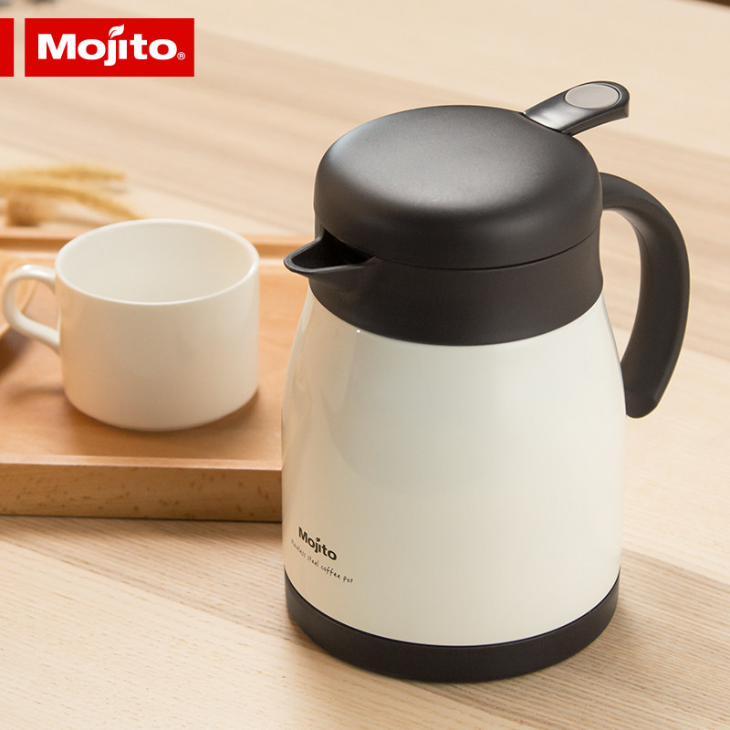 日本mojito保温壶家用小型大容量便携不锈钢咖啡壶暖水瓶热水壶
