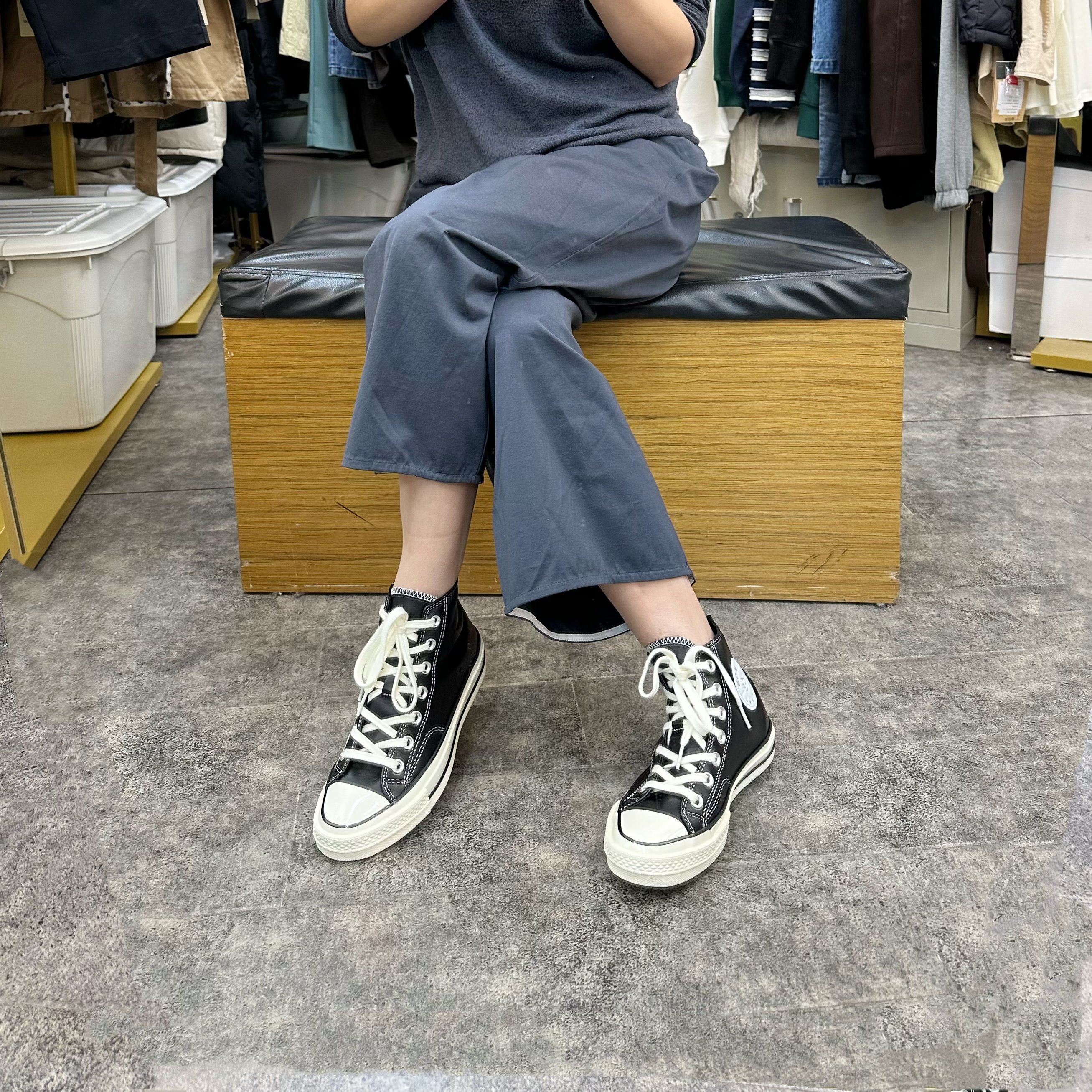 小陈记经典款高品质春季头层牛皮绑带自留明星款休闲高帮鞋女鞋