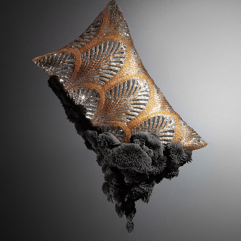 非俞布艺现代轻奢靠垫腰枕金银色闪片手工钉珠抱枕新古典豪华奢华,居家布艺,腰靠垫,淘宝优惠券,粉丝福利购,淘宝优惠卷