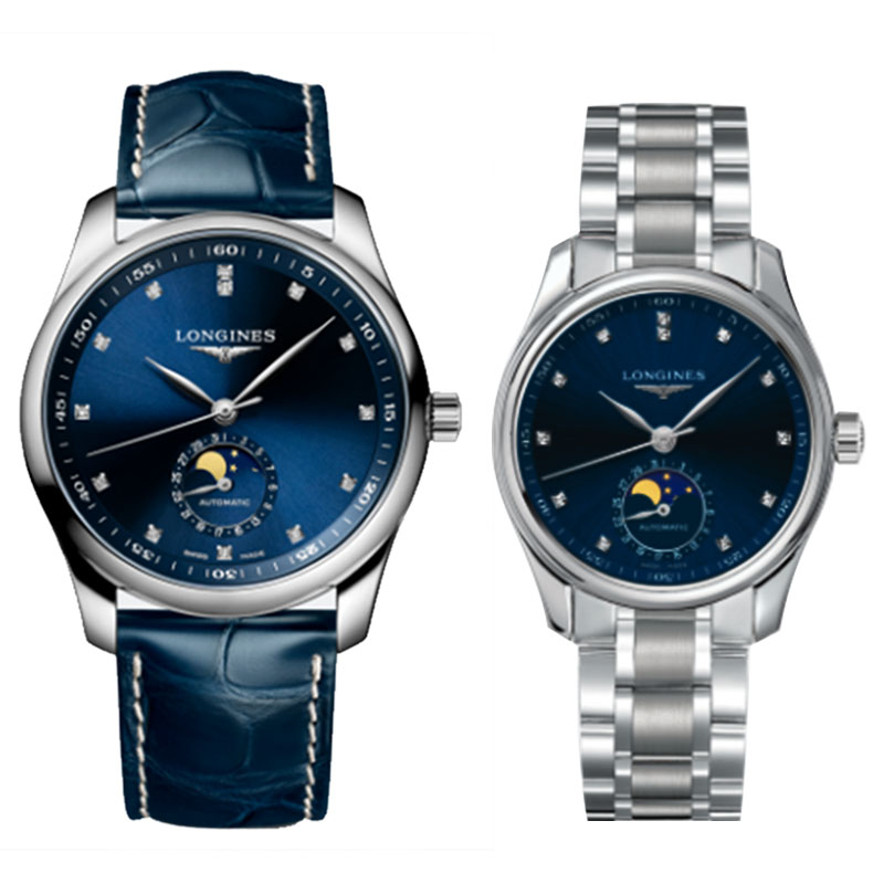 Longines/浪琴名匠新款手表钢带月相全自动机械男表L2.909.4.97.6