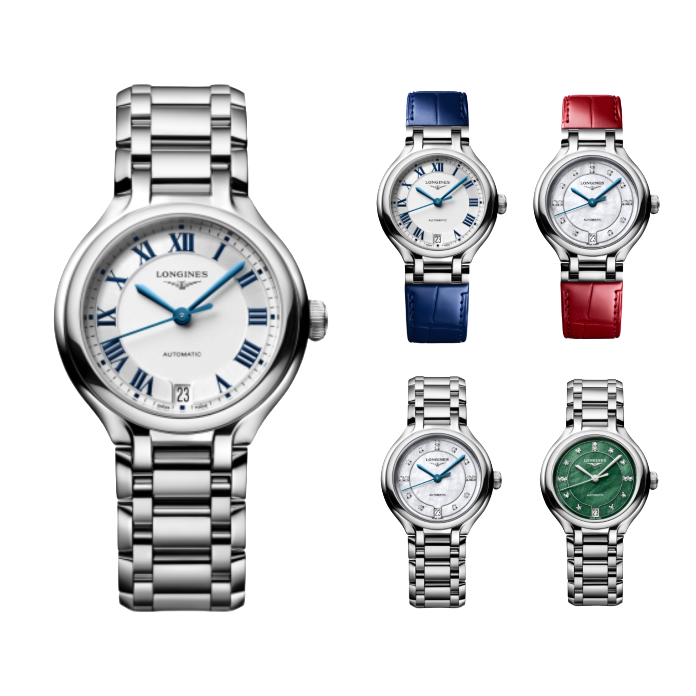 浪琴瑞士时尚自动机械女表贝母