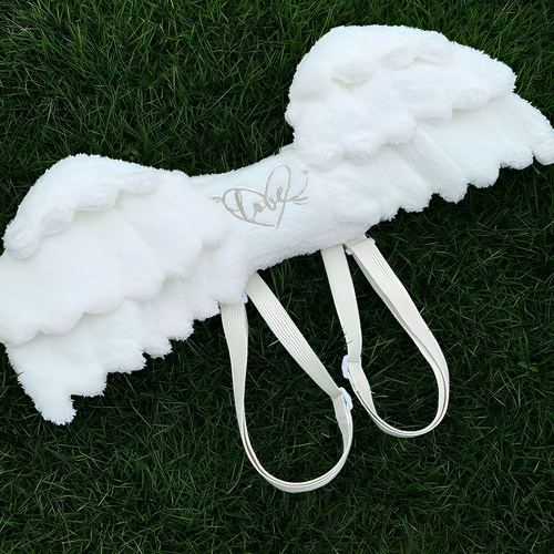 可爱天使小包日系软绵绵双肩背包