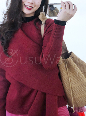 SUSUWAYUU 瓦尤手工编织包流苏穗子姜黄水桶斜挎百搭女包波西米亚