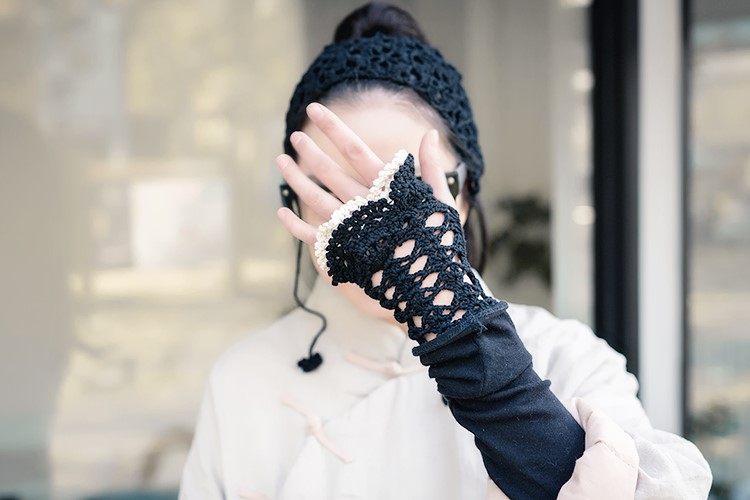 蝉昭原创四季百搭手工钩花针织复古双层花边纯棉镂空花边网格手套,服饰配件/皮带/帽子/围巾,手套,淘宝优惠券,粉丝福利购,淘宝优惠卷