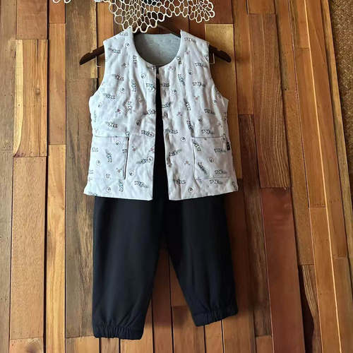 蝉昭-儿童A类全棉填充新疆长绒棉棉袄棉马甲纯棉内衬棉服棉内胆