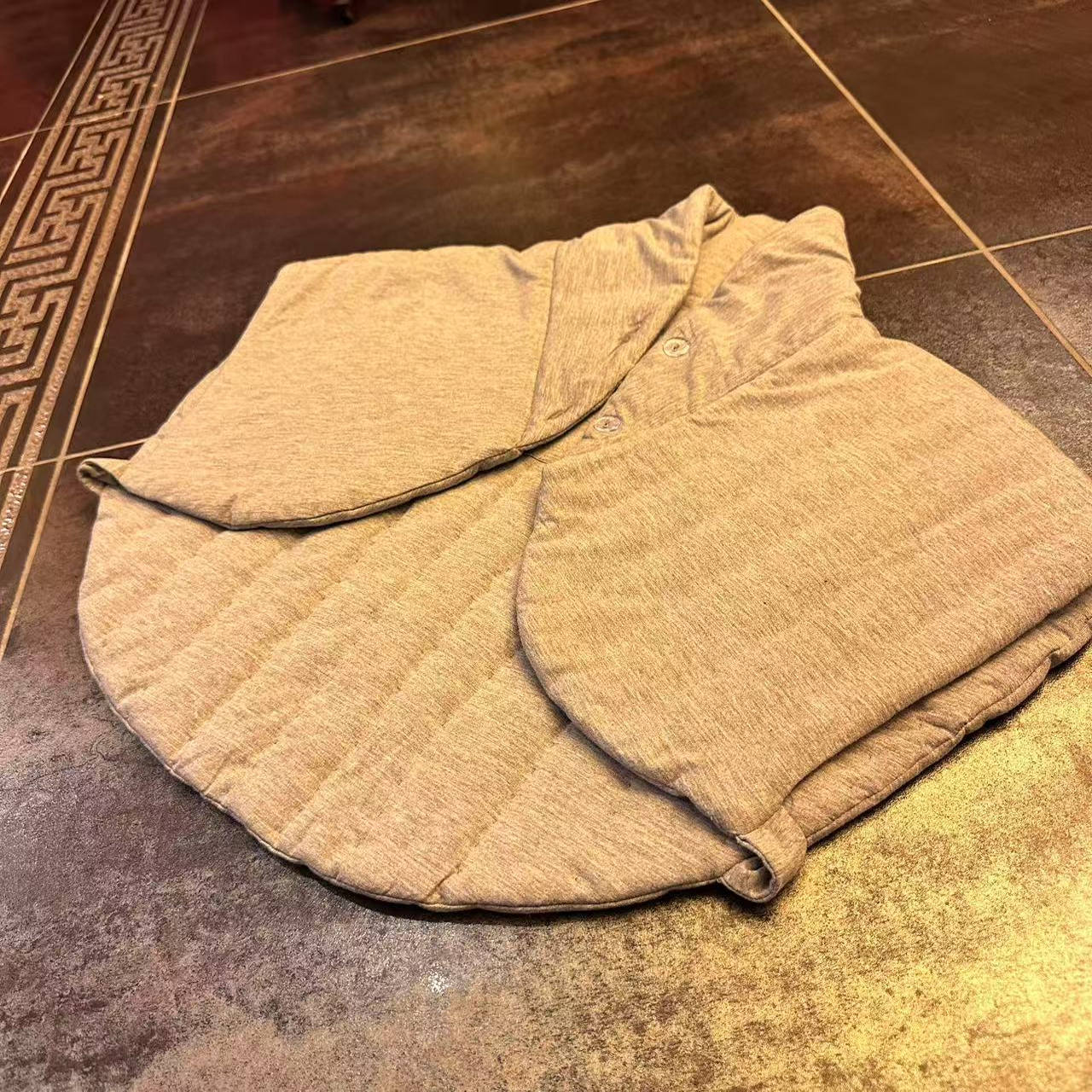 蝉昭-纯棉填充新疆长绒棉马甲式护肩护颈小披风中医养生防风寒