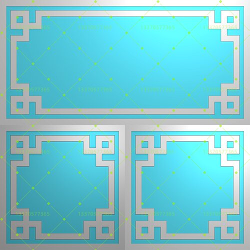 中式仿古回纹万字牌匾精雕图